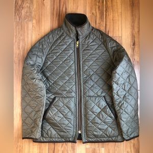 POLO BY RALPH LAUREN Men’s Olive Quilted Jacket Full Zip Fleece Lined
